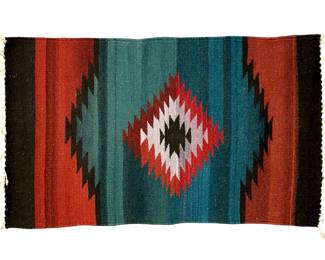 Hand Woven Geometric Design Zapotec Tapestry