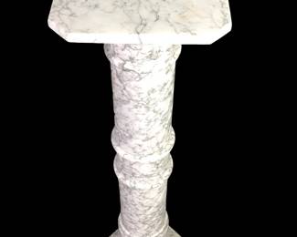 Italian Neoclassical Turned Marble Pedestal
