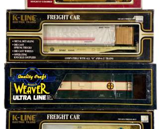 4pc K-Line & Ultra Line Train Car Collection