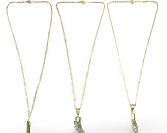 (3pc) Sterling Quartz Labradorite Pendant