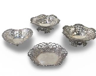 Antique Art Nouveau Sterling Chantilly Bowls