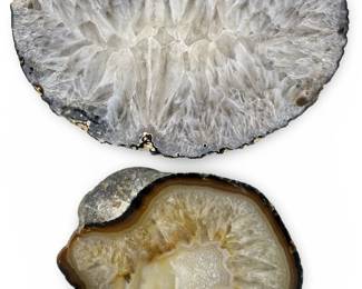 2pc Polished Natural Brazilian Geode Slabs