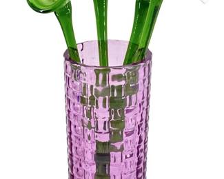 Murano Art Glass Long Stem Flower Bouquet Vase