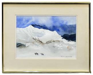 Signed Elgin Bradford Watercolor Painting