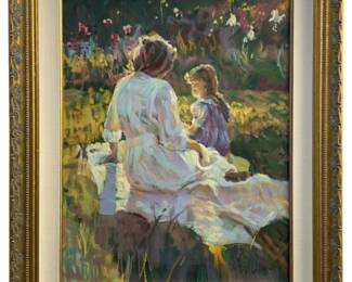 Signed Dan Hatfield “Afternoon Chat" Giclee