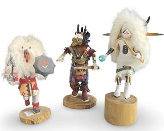 Lot (3) Handmade Small Native American Kachinas