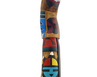 Large Signed Jerry Guy Carved Wood Kachina