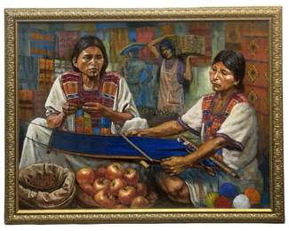 Signed Manuel E. De Leon Oil on Canvas