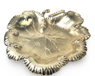 Vintage Sterling Silver Lily Pad Candy Dish