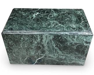 Contemporary Green Marble Rectangular Pedestal