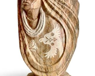 Signed Native American Alabaster Sculpture