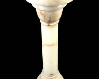 Vintage Round Turned Onyx Pedestal