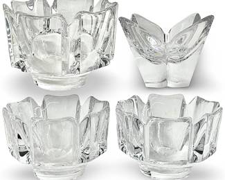 5pc Orrefors Swedish Crystal Bowls