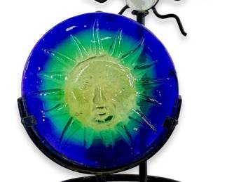 Celestial Art Glass Candle Holder