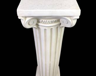 Greek Roman Ionic Column Plaster Pedestal