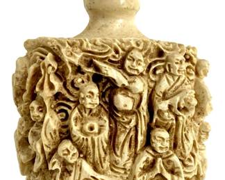 Hand Carved Bone Snuff Bottle