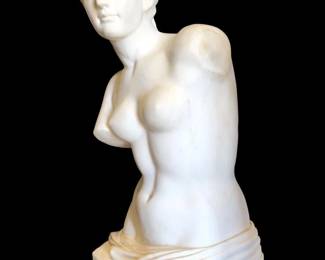 Huge Aphrodite Venus de Milo Solid Marble Nude