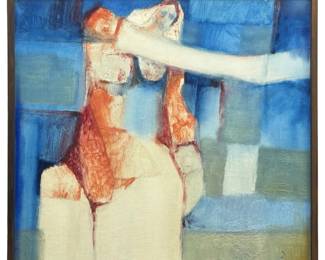 Signed Abstract Original Mixed Media on Panel