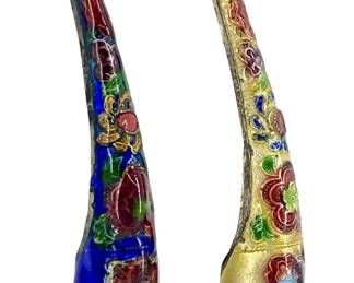 Brass Cloisonné Fingernail Protector