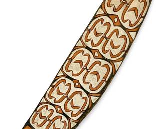 Hand Carved Papua New Guinea Wooden War Shield