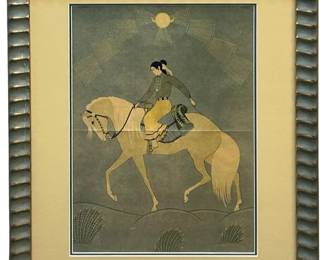 Vintage Harrison Begay Native American Lithograph