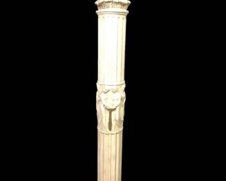 Greek Roman Figural Fluted Stone Pedestal