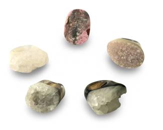 (5) Assorted Unique Natural Stone Rings