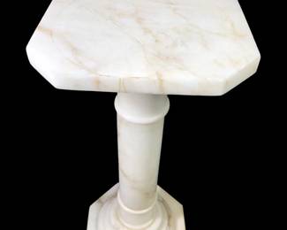 Neoclassical Style White Marble Pedestal