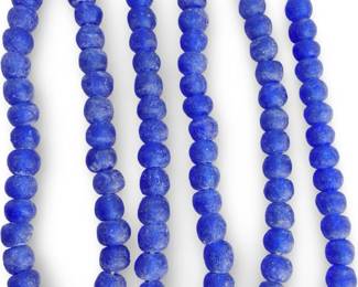 Lot (3) Blue Prayer Trade Beads necklaces