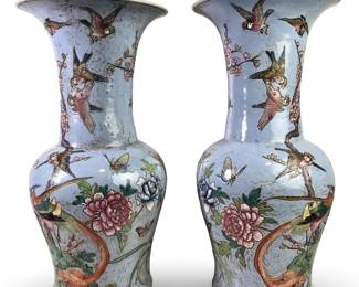 (2pc) Large Chinese Qianlong Vases