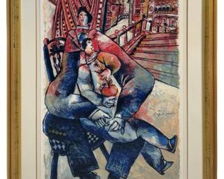 Signed Theo Tobiasse Lithograph