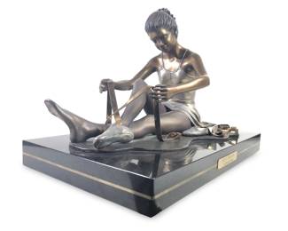 Signed Dorothy Fowler Dress Rehearsal Bronze