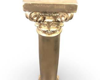 Neoclassical Greek Roman Gold Ceramic Pedestal