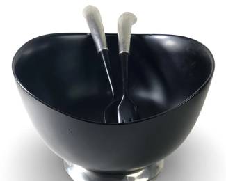 Helen Warren Mahogany Sterling Silver Salad Bowl