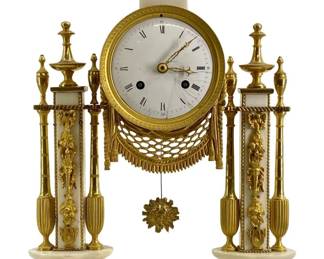 Antique Louis XVI Ormolu Table Pendulum Clock