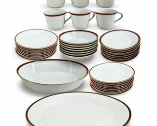 37pc Noritake Royal Claret Porcelain Dishware Set