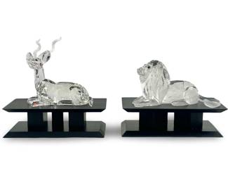 Swarovski Crystal “Kudu" & “Lion" Figured