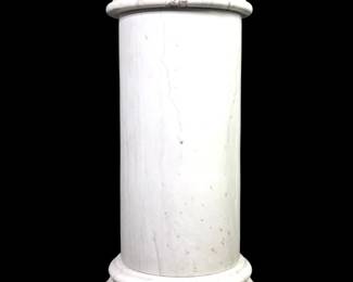 Large Classical White Solid Marble Floor Pedestal