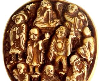 Vintage Chinese Carved Bone Snuff Bottles