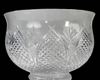 Large Waterford Cut Crystal Pineapple Punch Bowl