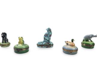 (5) Assorted Small Limoges France Trinket Boxes