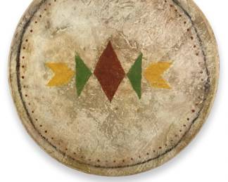 Antique Kopi Kewa Drum and Mallet