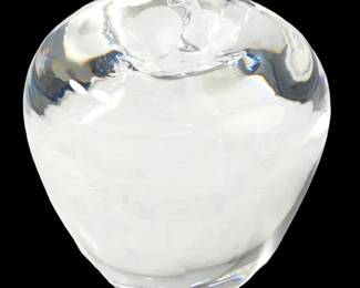 Steuben Crystal Glass Apple Paperweight