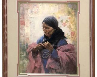 Signed Howard Terpning “Cree Finery" Print
