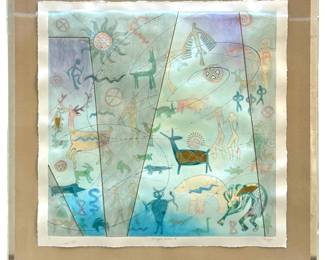 L.E. 1/1 Signed Raya “Canyon Wall II" Lithograph