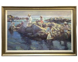Signed Don Hatfield “Rocky Point" Original Oil
