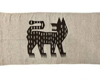 Native American Hand Woven Zapotec Dog Tapestry