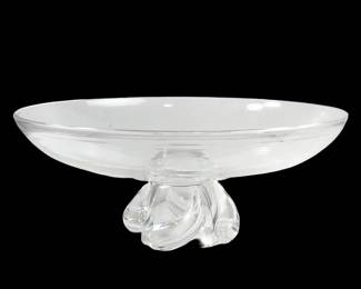 Signed Steuben Footed Crystal Art Glass