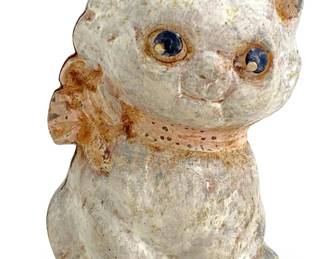 Antique Cast Iron Kitten Coin Bank