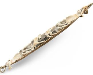 Large Asmat Wuramon Spirit Canoe Papua New Guinea